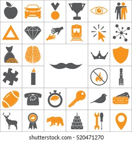Retro mustache vector icon