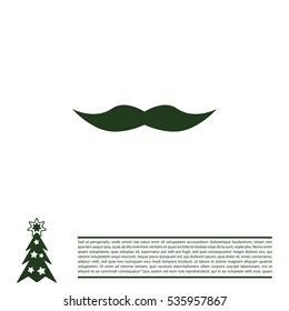 Retro mustache vector icon