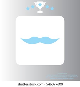 Retro mustache vector icon