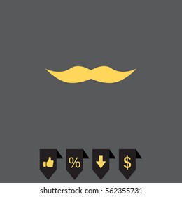 Retro mustache vector icon