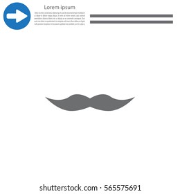 Retro mustache vector icon