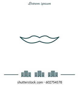 Retro mustache vector icon