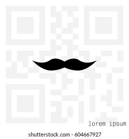 Retro mustache vector icon