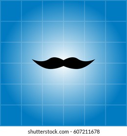 Retro mustache vector icon
