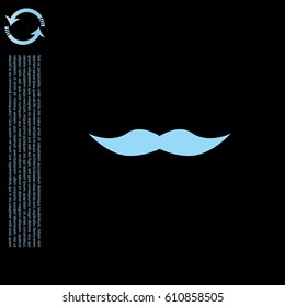 Retro mustache vector icon