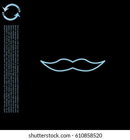 Retro mustache vector icon