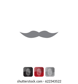 Retro mustache vector icon