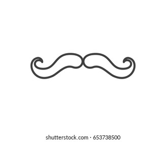 Retro mustache vector icon.