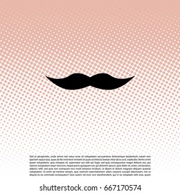 Retro mustache vector icon