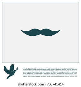 Retro mustache vector icon