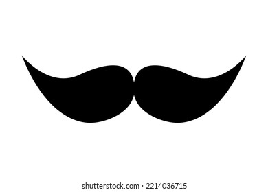 The retro mustache vector icon  illustration.
