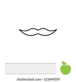 Retro mustache vector line icon