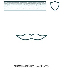 Retro mustache vector line icon