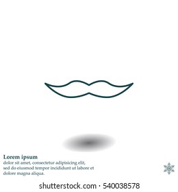 Retro mustache vector line icon