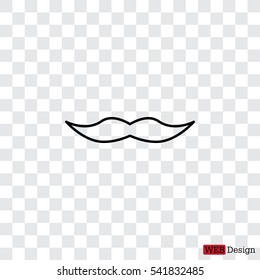 Retro mustache vector line icon