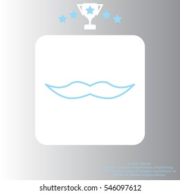 Retro mustache vector line icon