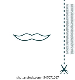 Retro mustache vector line icon