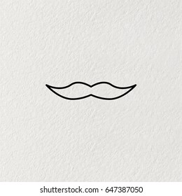 Retro mustache vector line icon
