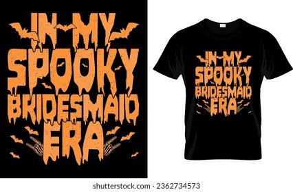 Retro In My Spooky Bride Era Halloween Party T-Shirt