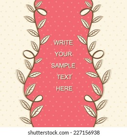 retro natural leaflet or flyer design vector