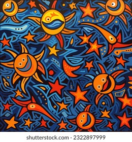 Retro natural pattern Vector best for wallpaper