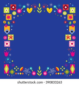 retro nature abstract art frame decorative border background