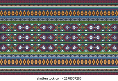 Retro Navajo tribe vector seamless design in various colors. Print of Aztec Fancy Geometric Art. Wallpaper, Fabric Design, Fabric, Paper, Cover, Textile, Weave, and Wrap are all terms that can be used