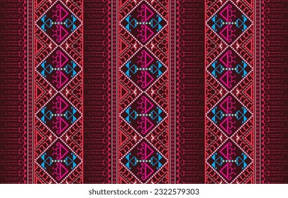 Retro Navajo tribe vector seamless design in various colors. Print of Aztec Fancy Geometric Art. Wallpaper, Fabric Design, Fabric, Paper, Cover, Textile, Weave, and Wrap are all terms that can be used