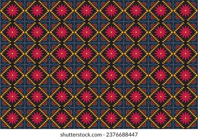 Retro Navajo tribe vector seamless design in various colors. Print of Aztec Fancy Geometric Art. Wallpaper, Fabric Design, Fabric, Paper, Cover, Textile, Weave, and Wrap are all terms that can be used