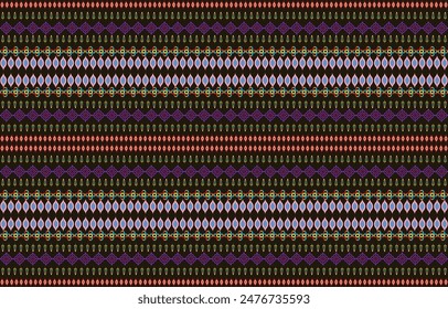 Retro Vector de la tribu Navajo diseño sin fisuras en varios colores. Fondo de pantalla, diseño de tela, tela, papel, cubierta, textil, tejido y abrigo son todos Términos que se pueden utilizar