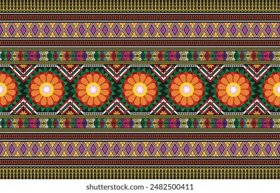 Retro Navajo Stamm Vektorgrafik nahtloses Design in verschiedenen Farben. Drucken von Aztec Fancy Geometrische Kunst. Bildschirmhintergrund, Stoffdesign, Stoff, Papier, Bezug, Textil, Weben und Wrap sind alle Bedingungen, die verwendet werden können