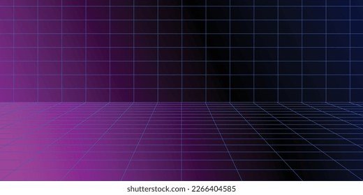 Retro neon futuristic for background design