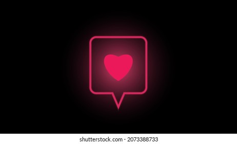 Retro neon Love sign background.Circle shapes with vivid gradient.vividnessValentines day.neon love sign icon.Futuristic love slogan print with 3D neon sign effect.Love you neon text with heart.eps10 
