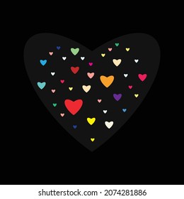 Retro neon Love sign background.Circle shapes with vivid gradient.vividnessValentines day.neon love sign icon.Futuristic love slogan print with 3D neon sign effect.Love you neon text with heart.eps10 