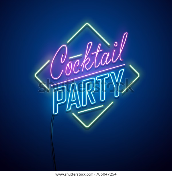 Retro Neon Sign Vector Illustration Stock Vector (Royalty Free) 705047254