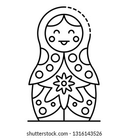 Retro nesting girl icon. Outline retro nesting girl vector icon for web design isolated on white background