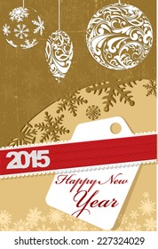 Retro New Year card