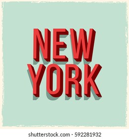 retro new york logo vector