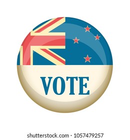 Retro New Zealand campaign button