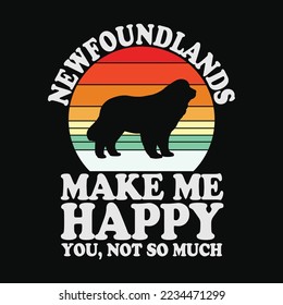 Retro Newfoundland Dog Newfie Dad