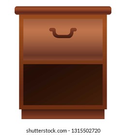Retro nightstand icon. Cartoon of retro nightstand vector icon for web design isolated on white background