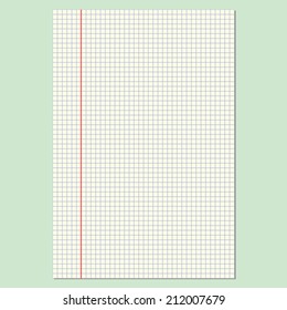 Retro notebook sheet for your design. EPS10 vector.