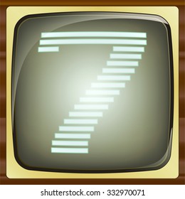 retro number seven