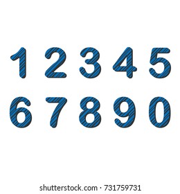 retro numbers, vector illustration
