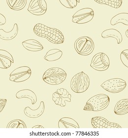  retro nuts seamless pattern