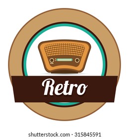 Retro objects and vintage media design, vector illustration