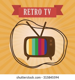 Retro objects and vintage media design, vector illustration