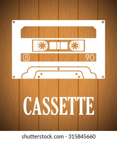 Retro objects and vintage media design, vector illustration