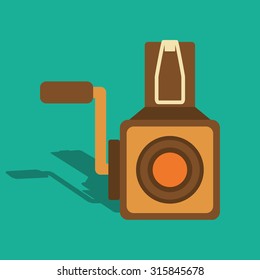 Retro objects and vintage media design, vector illustration