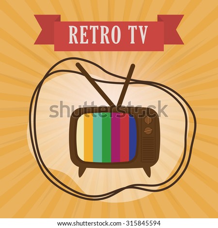 Retro objects and vintage media design, vector illustration